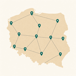 Mapa Polski z kancelariami w katalogu